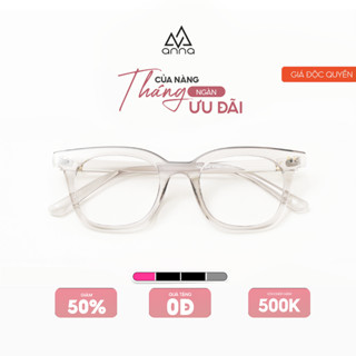 Gọng kính cận thời trang nam nữ ANNA dáng vuông unisex cá tính 614