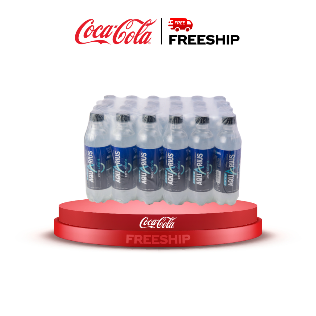 Lốc 24 Chai Nước Điện Giải Bù Khoáng Không Đường Aquarius Zero 390ml/Chai Sale 25.3 Coca-Cola_SP