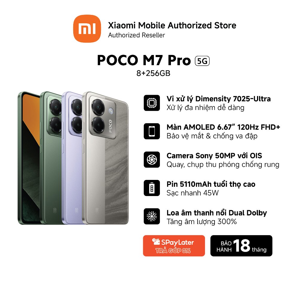 [Livestream] Điện thoại POCO M7 Pro 5G (8+256GB) | 6.67" AMOLED | Camera 50MP+2MP | MD7025-Ultra | BigBuy360 - bigbuy360.vn