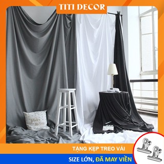 [Kèm Quà Tặng] Phông Vải Trơn Treo Tường Làm Nền Chụp Ảnh Trong Nhà - TiTi Decor