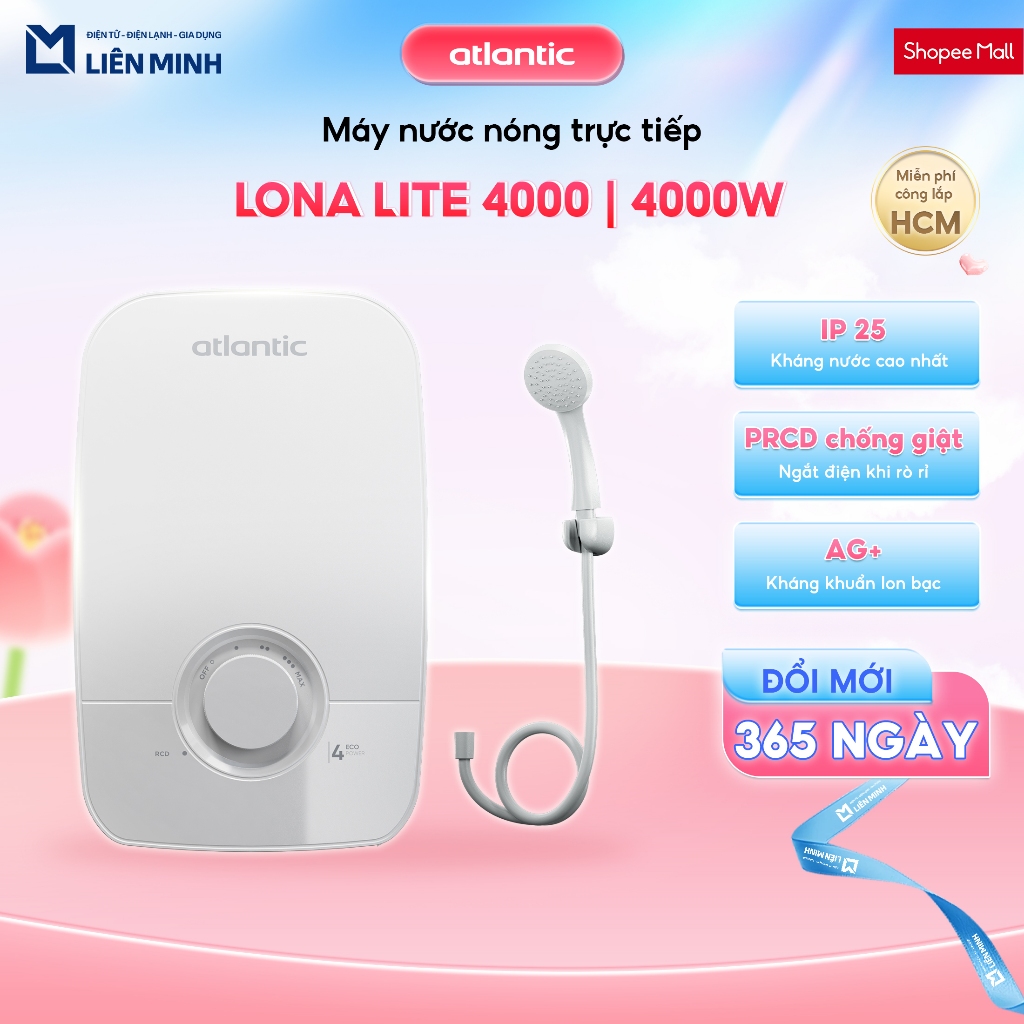 [ATLANTIC - Miễn Phí Công Lắp HCM] LONA PLUS 5000 | LONA LITE 5000 | LONA LITE 4000 Máy Nước Nóng Tr