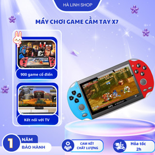 Máy Chơi Game Cầm Tay X7 Có Sẵn 900 Game, Tặng Thẻ Nhớ 8GB, Màn Hình 4.3 inch, Tải Thêm Game, Nghe Nhạc, Xem Video