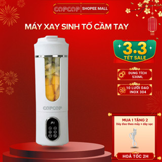 Máy Xay Sinh Tố Cầm Tay COPCOP, 12 lưỡi dao inox 304 chống han gỉ, dung tích 530ml công suất 50W