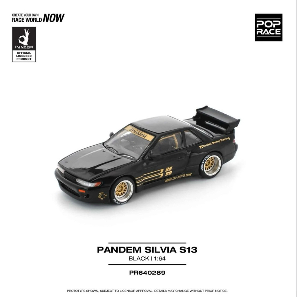 POPRACE - PANDEM SILVIA S13 BLACK 1:64