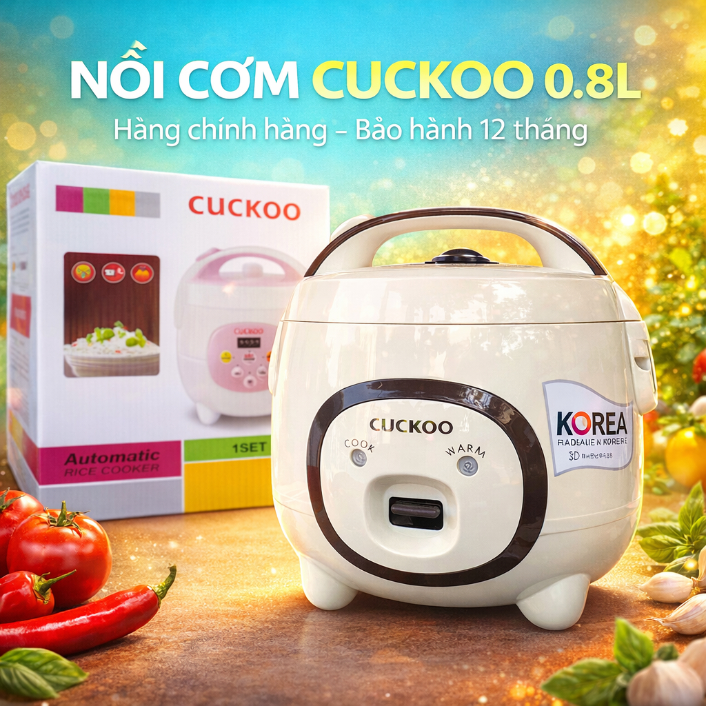 Nồi Cơm Điện Cuckoo - Nồi Cơm Điện Mini- Tiết Kiệm Điện Năng -Công Nghệ Hiện Đại Của Hàn Quốc