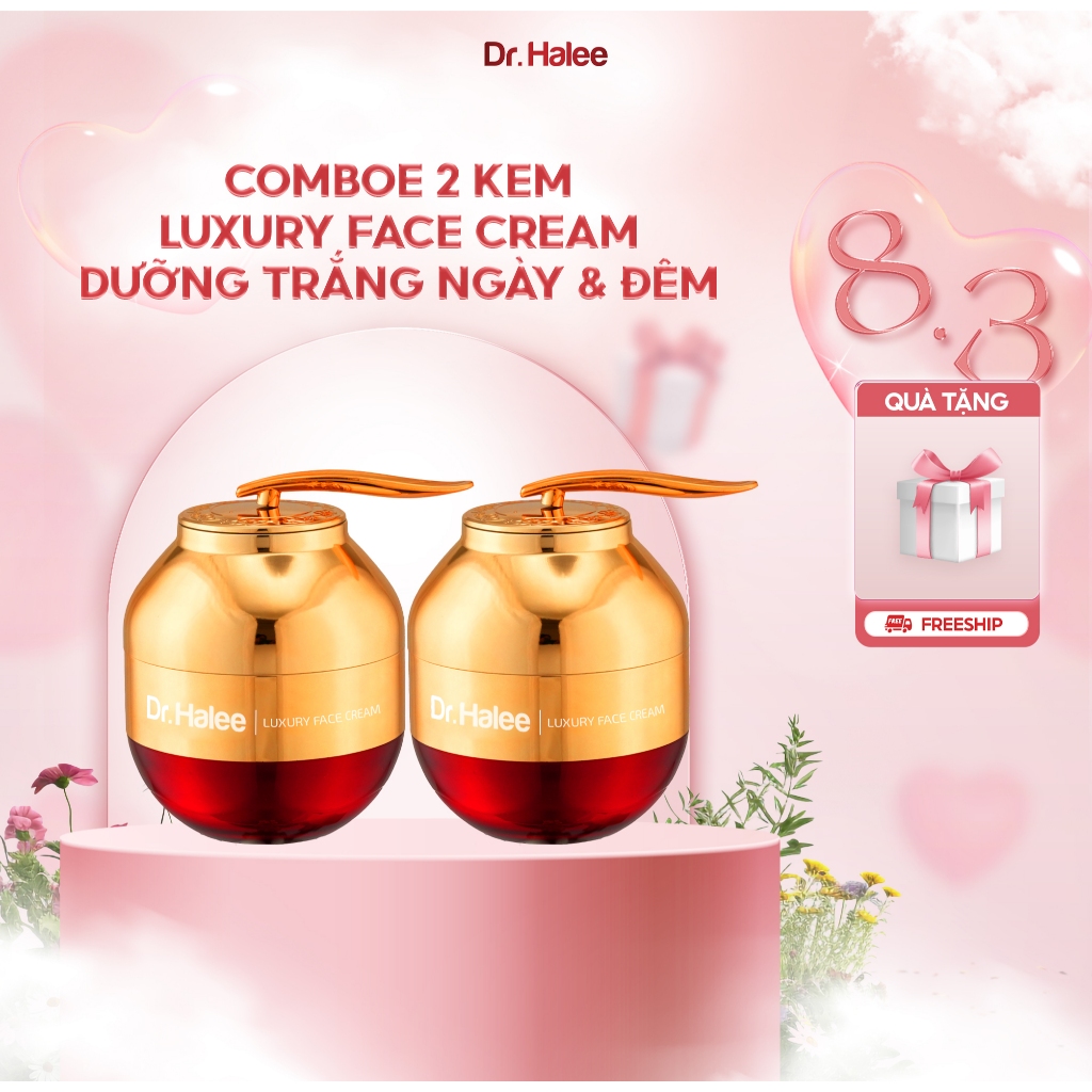 Combo 2 Hộp Kem Face Ruby Lựu Đỏ Ngày&đêm DrHalee