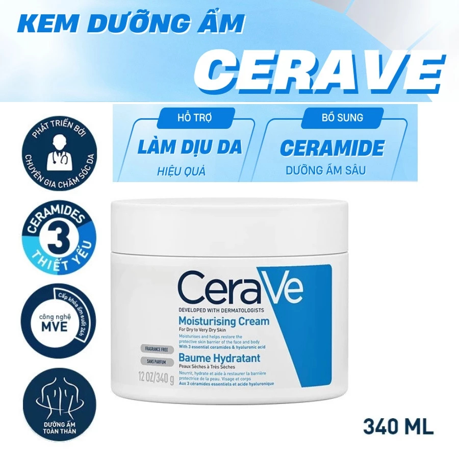 Kem Dưỡng Cerave Cho Da Khô Đến Rất Khô Cerave Moisturising Cream
