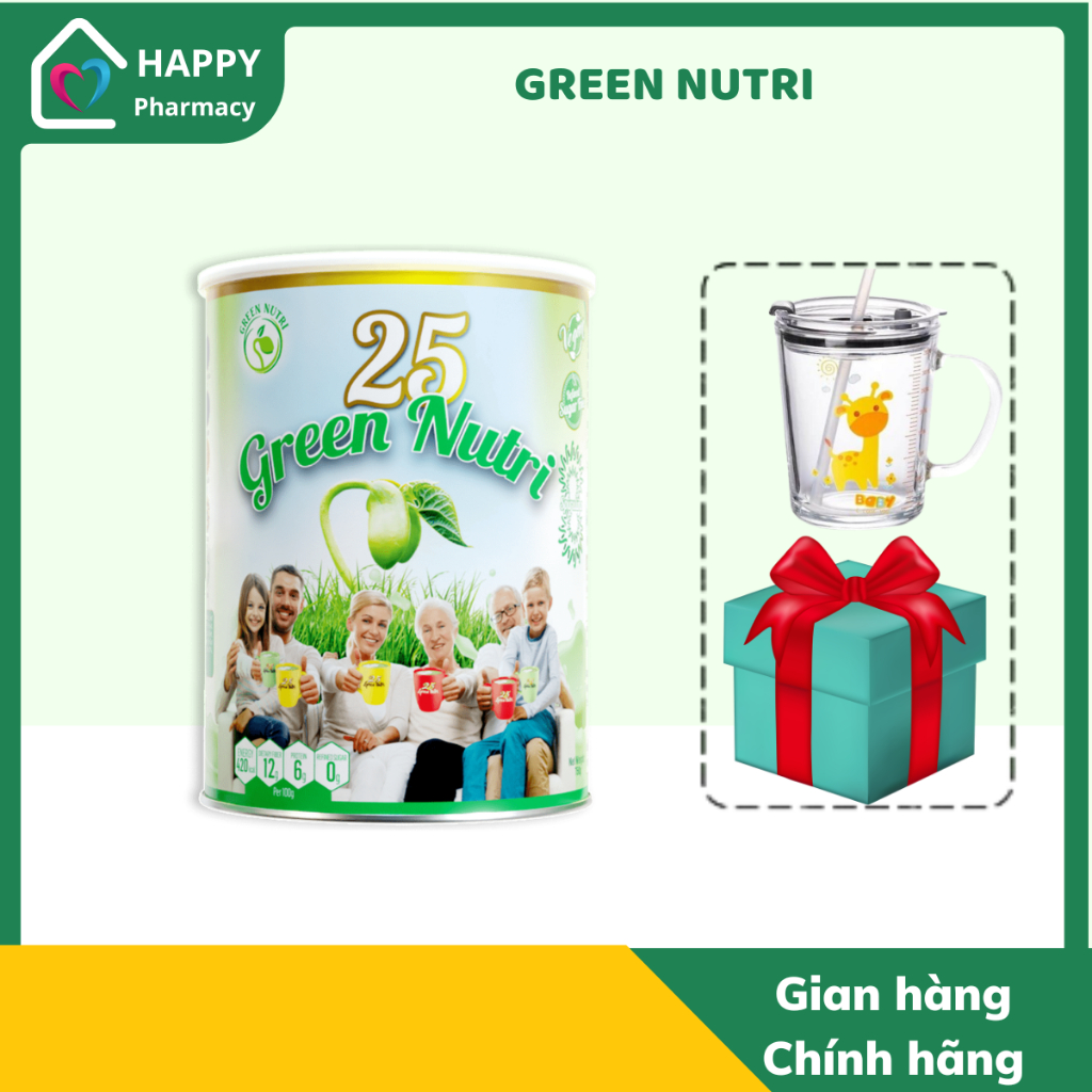Sữa Hạt Ngũ Cốc 25 Green Nutri Thành Phần 25 Loại Hạt Đậu - Dạng Lon 750gr