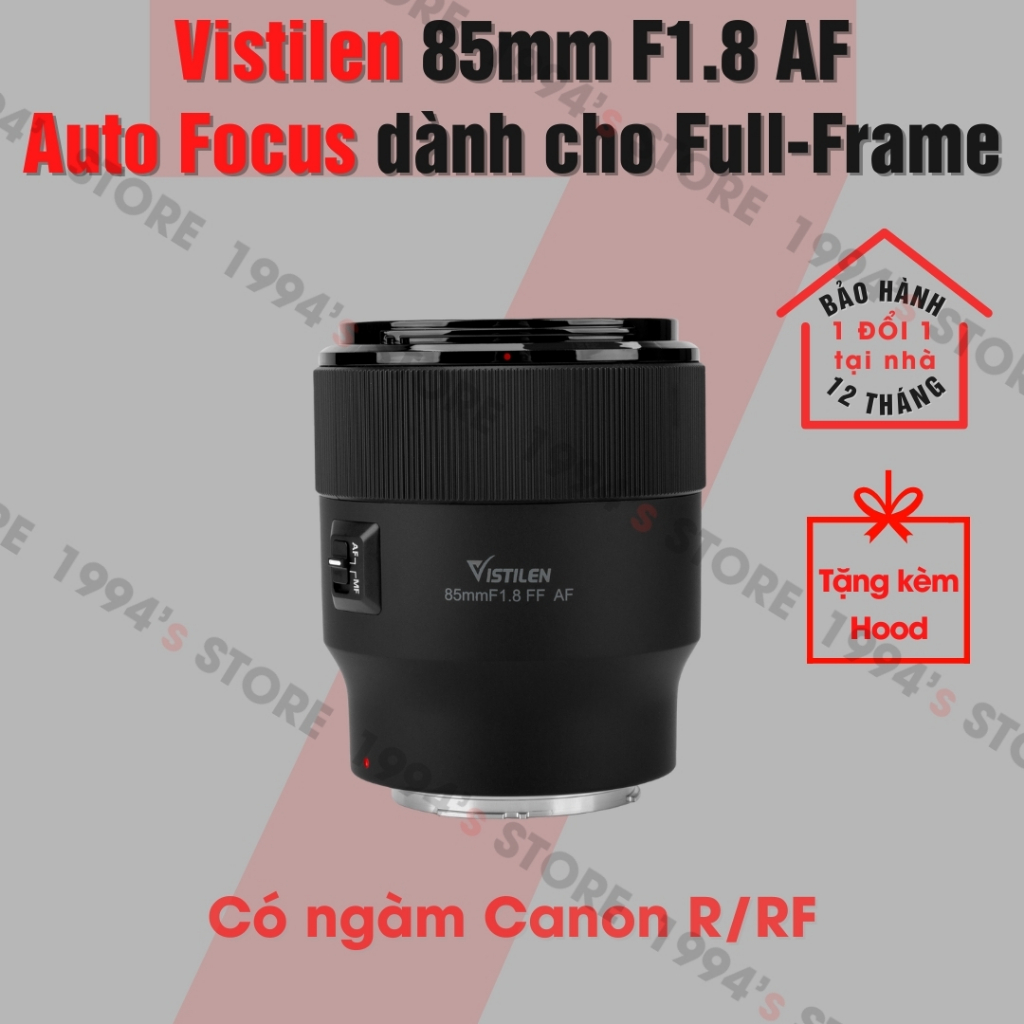 Ống kính Vistilen 85mm F1.8 Auto Focus lấy nét tự động cho Canon R/RF