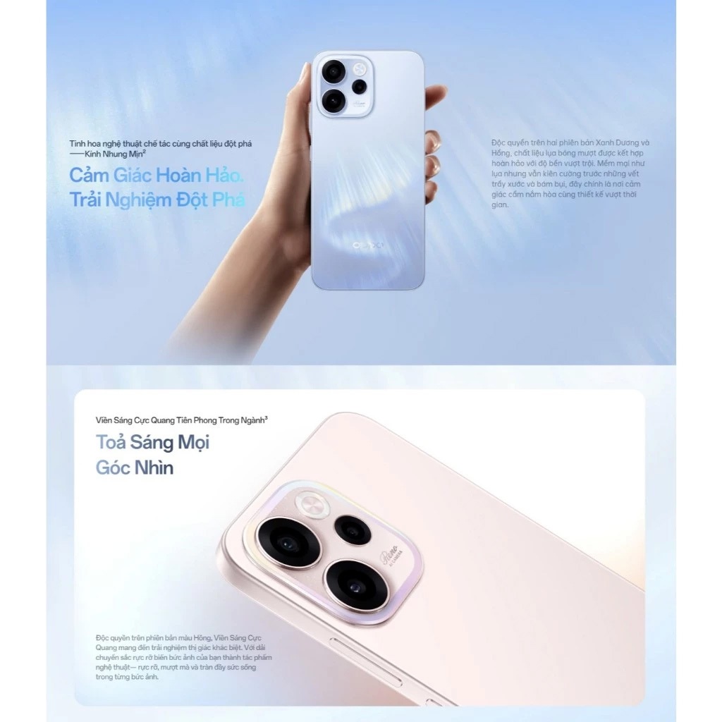 Điện thoại OPPO Reno15F 5G 8GB + 256GB | Kháng bụi và nước IP69 | Siêu Camera AI | Pin 7000mAh | BigBuy360 - bigbuy360.vn