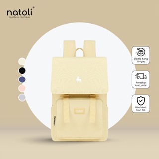 Balo laptop 17 inch chống sốc NATOLI nhiều ngăn, đựng laptop, đi học chống nước cao cấp - BST Modern Flap Backpack B23