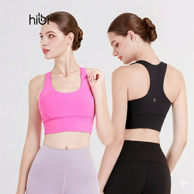 Áo Tập Yoga Gym Hibi Sports CR829 Kiểu Ba Lỗ Phối Trước, Kèm Mút Ngực