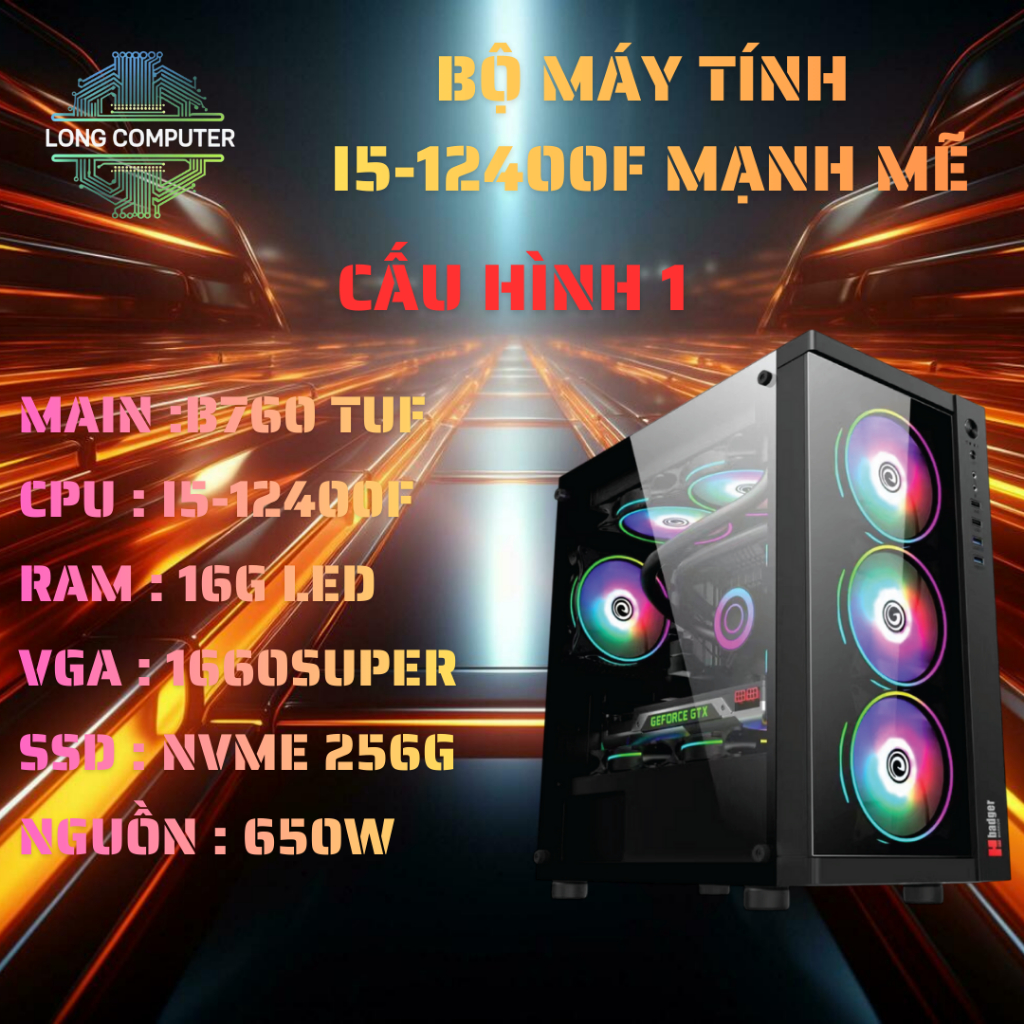 Bộ Máy Tính Gaming Quốc Dân I5-12400F