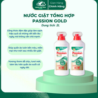 [Mua 1 Tặng 1Nước Giặt 2 lít Passion Gold – Đánh Bay Vết Bẩn Cứng Đầu, Mềm Vải - Nhập Khẩu Đức