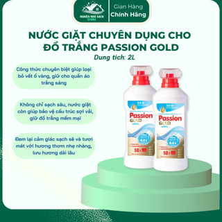 [Mua 1 Tặng 1Nước Giặt 2 lít Passion Gold – Đánh Bay Vết Bẩn Cứng Đầu, Mềm Vải - Nhập Khẩu Đức