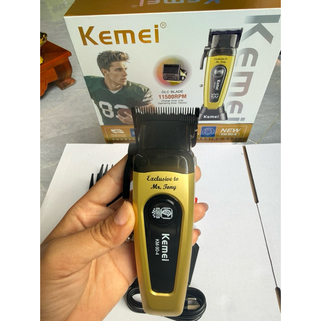 Tông đơ cắt tóc km904 màu vàng đen