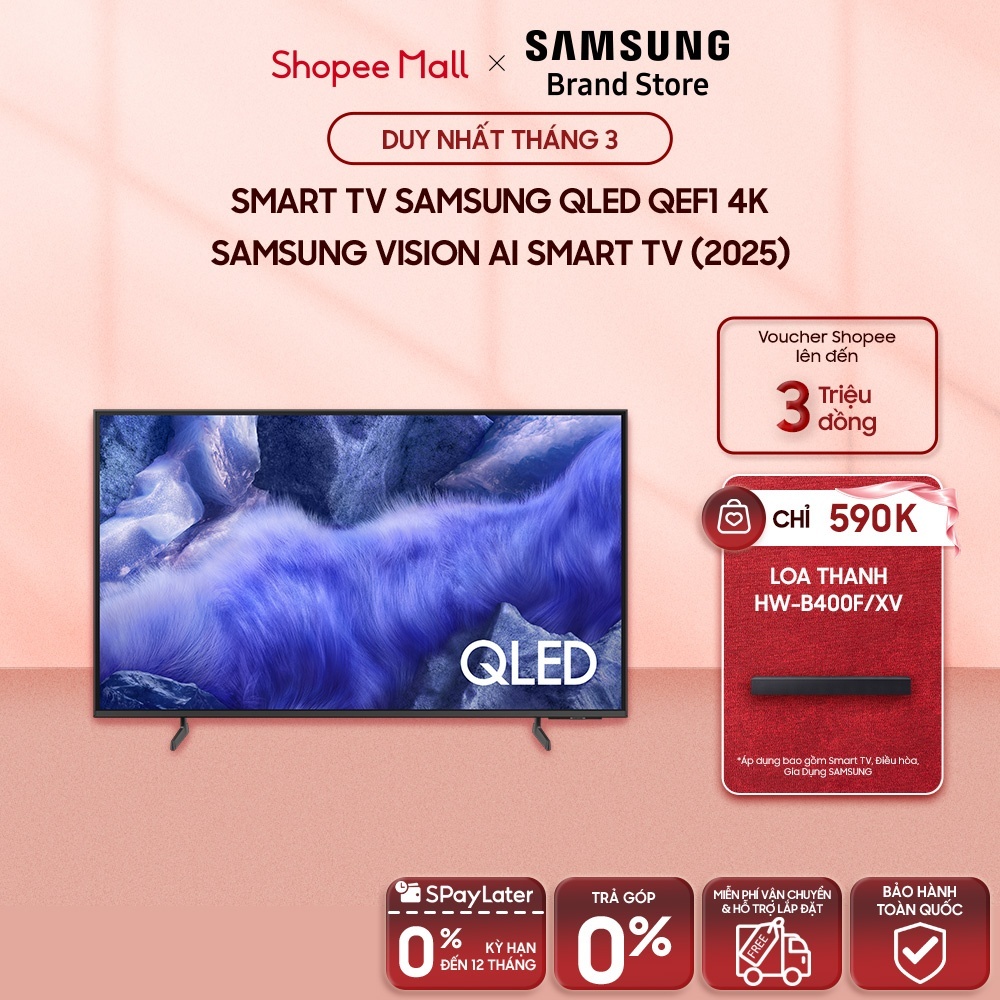 [FREESHIP & HỖ TRỢ LẮP ĐẶT] Smart TV Samsung QLED QEF1 4K Samsung Vision AI Smart TV (2025)