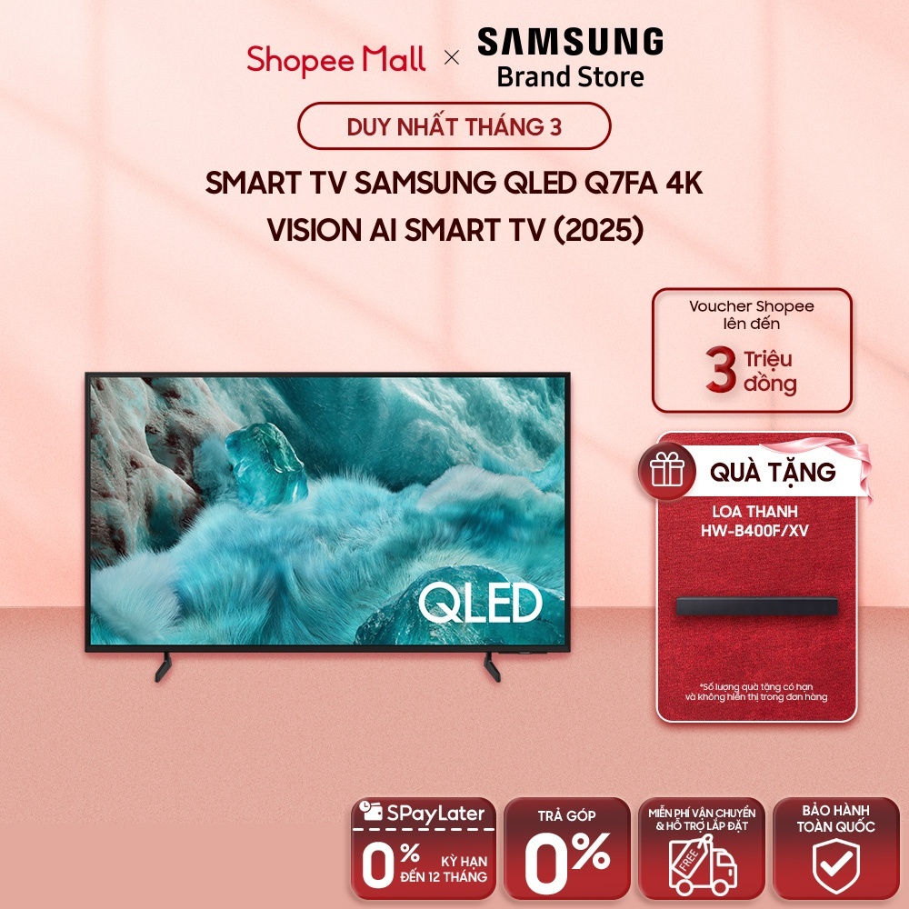 [FREESHIP & HỖ TRỢ LẮP ĐẶT] Smart TV Samsung QLED Q7FA 4K Vision AI Smart TV (2025)