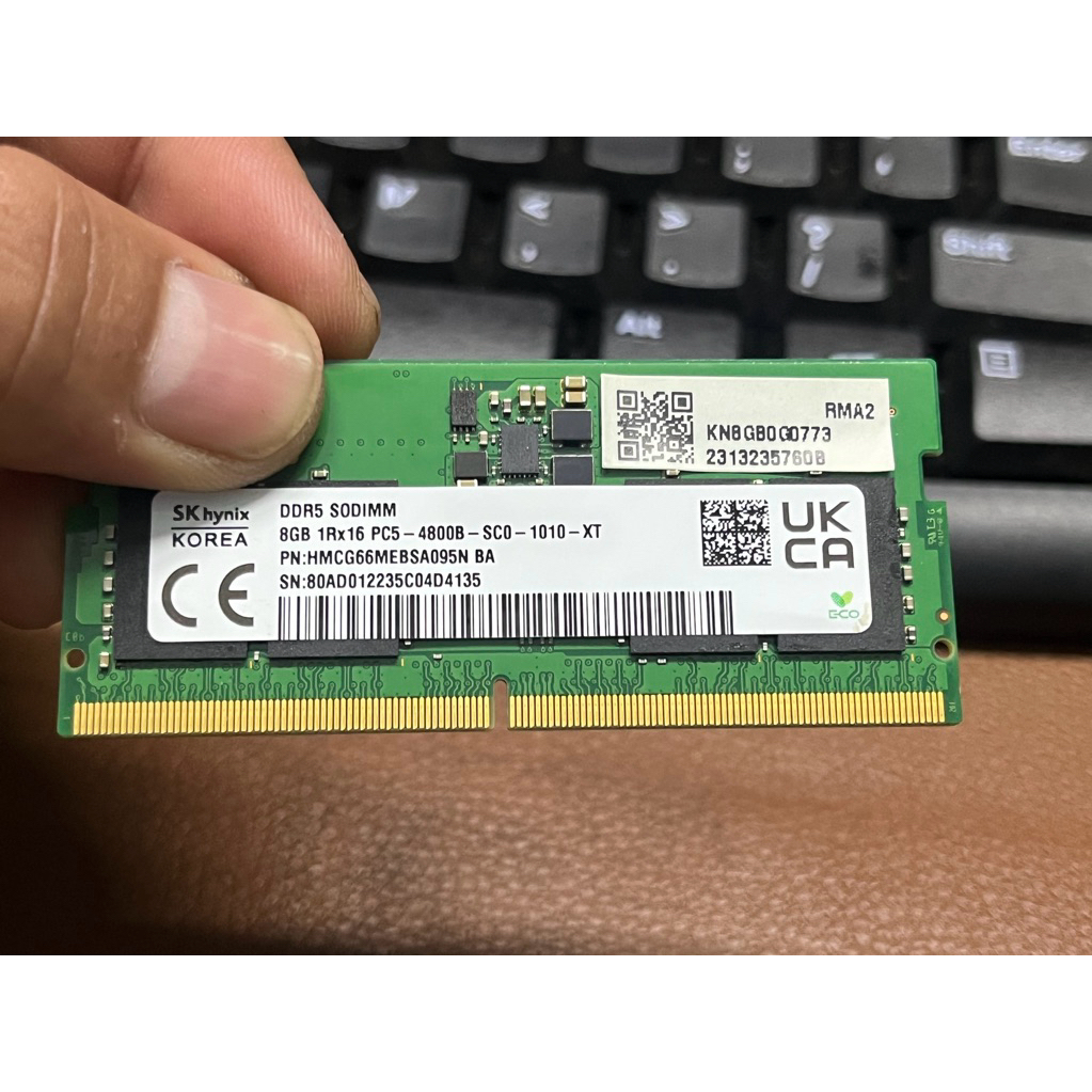 Bán Ram laptop DDR5 8GB 4800 Hynix , hàng cũ zin theo máy chính hãng