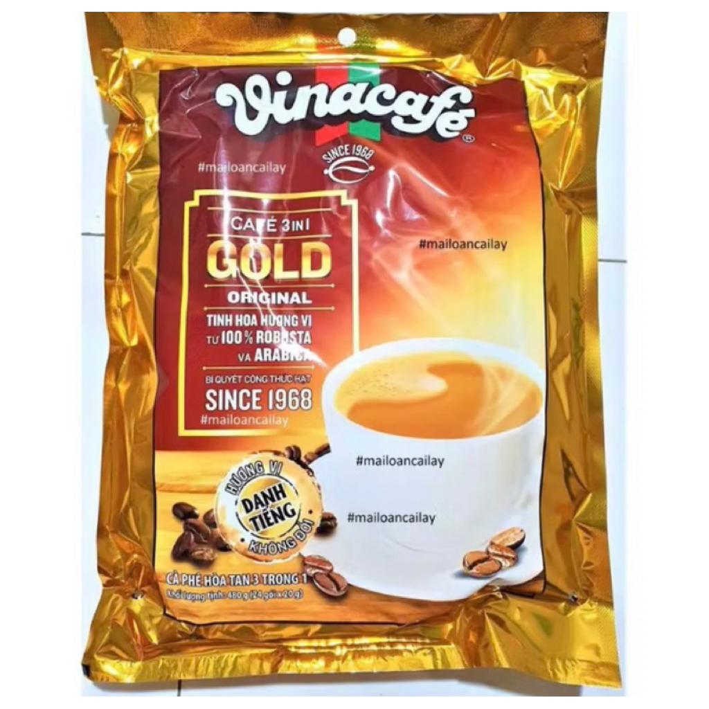 cafe sũa vinacafe Gold riginal 24 gói có tặng quà