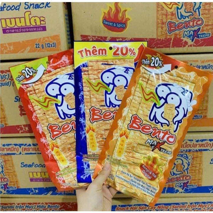 [GÓI LỚN 22G] SNACK MỰC BENTO  [CAM: CAY NHIỀU]