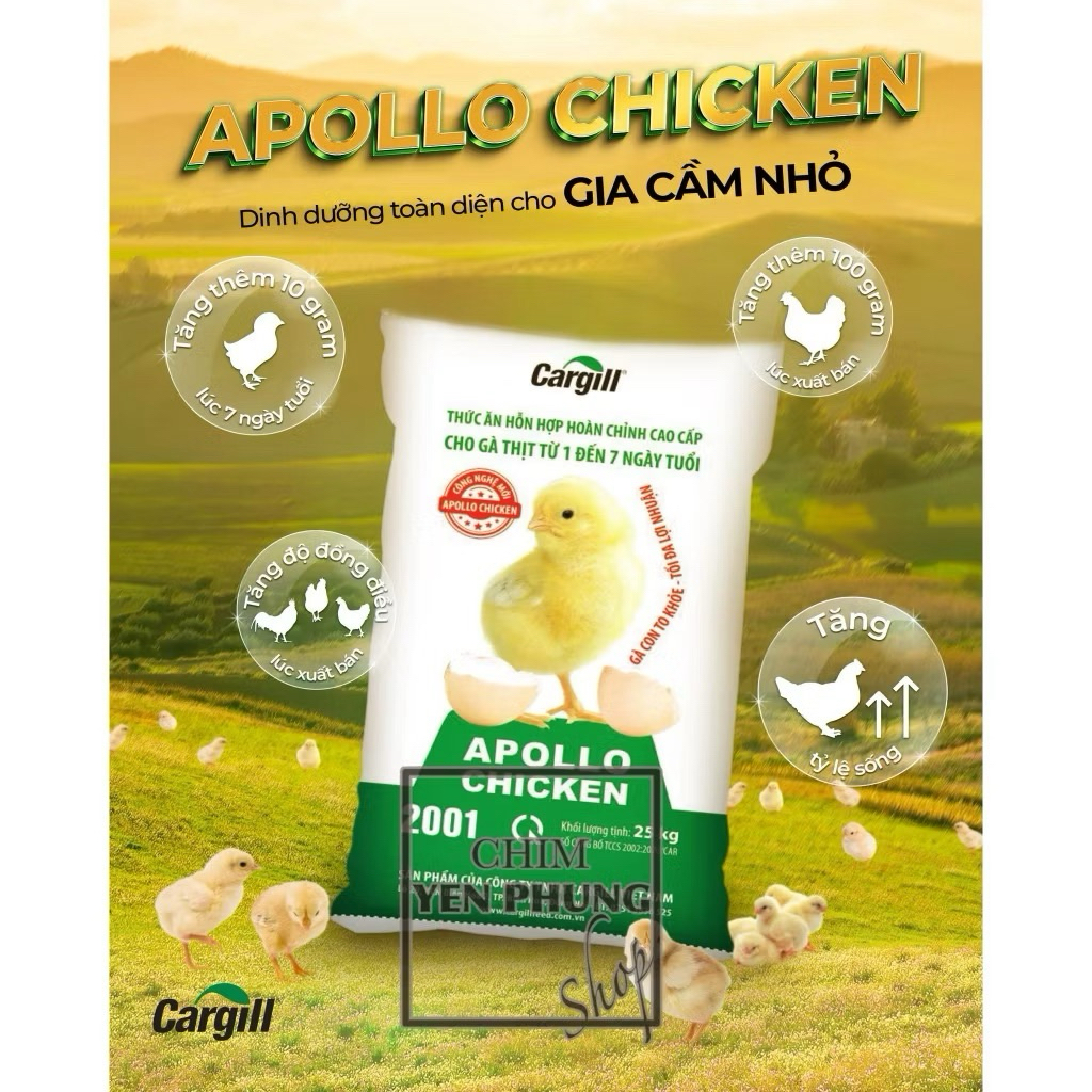 5kg cám úm siêu đạm dành úm gà con ham lượng đạm 23'5% cao đạm của Cagrill chiết bao 25kg