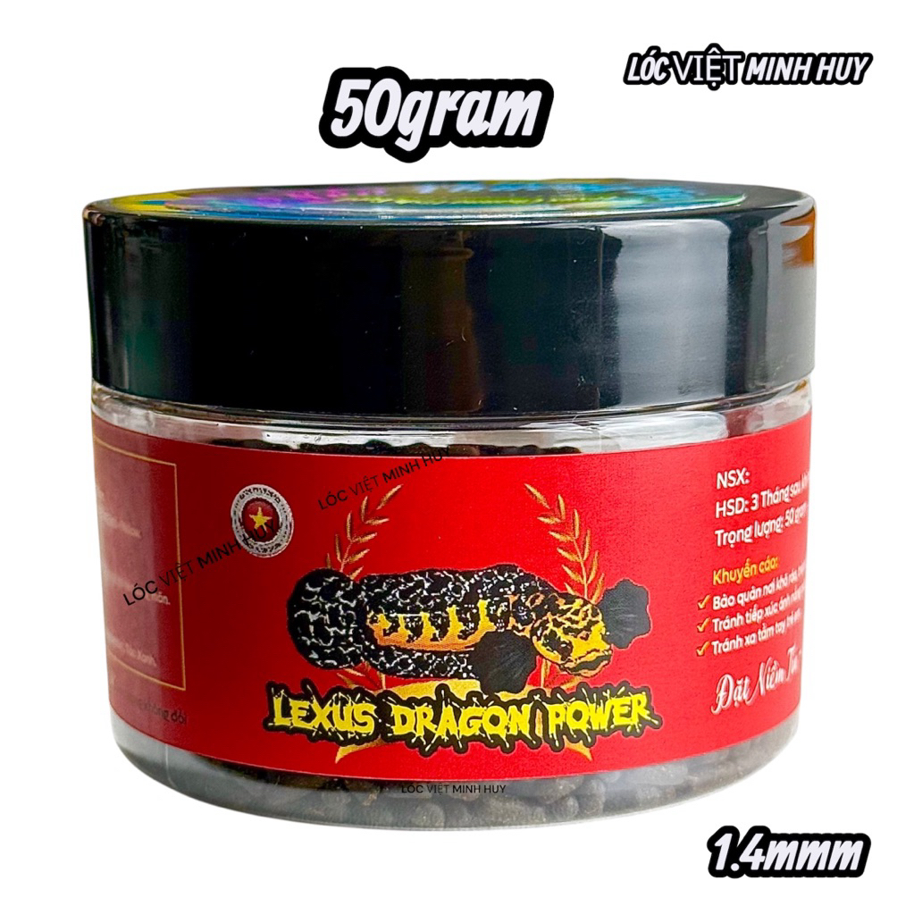 Cám Lexus Dragon Power Bản Mới Thức ăn cao cấp cho cá lóc vảy Rồng-Hỗ Trợ Màu viền vảy vượt trội…