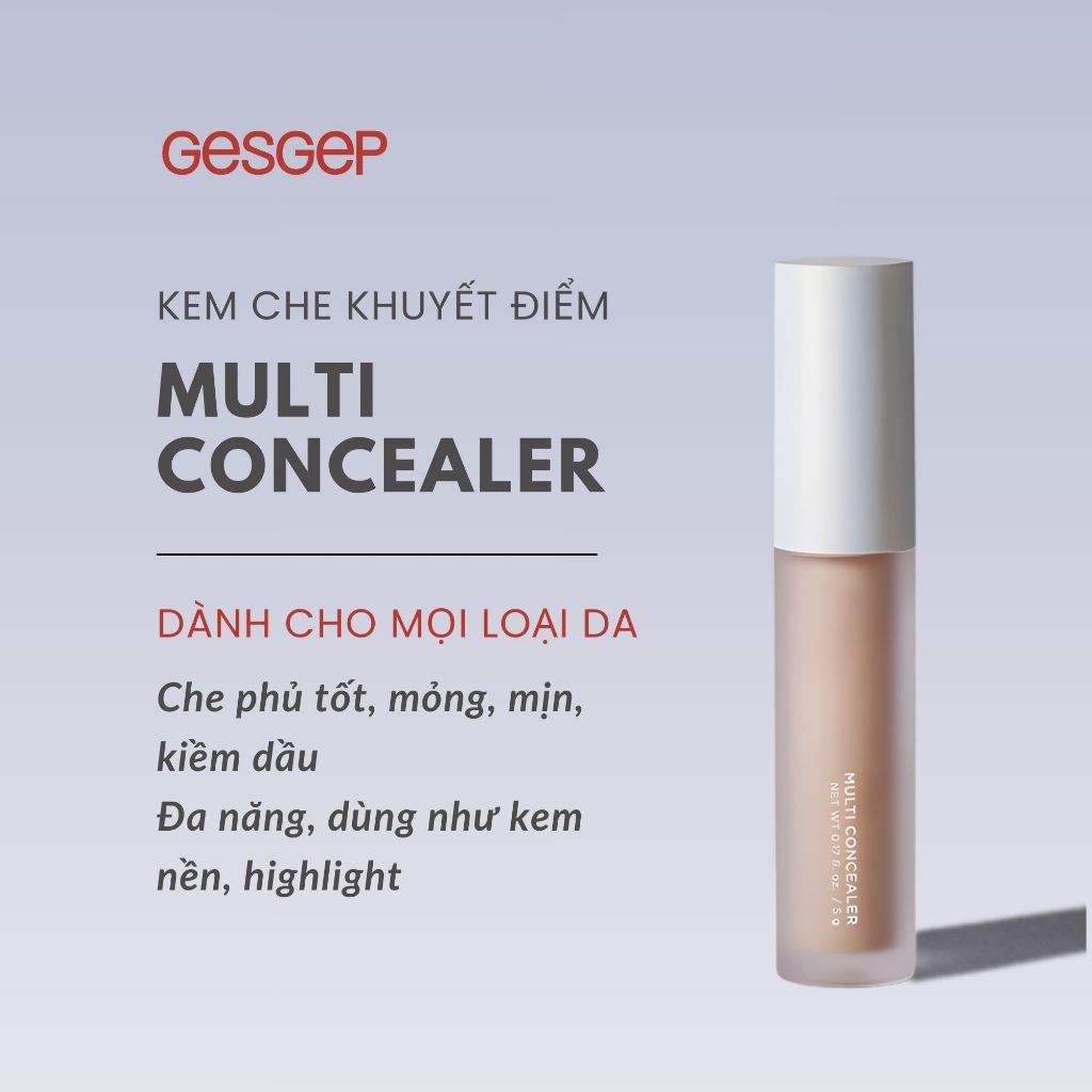 Kem che khuyết điểm Gesgep Multi Concealer 5g che khuyết điểm nhanh chóng, kiềm dầu hiệu quả