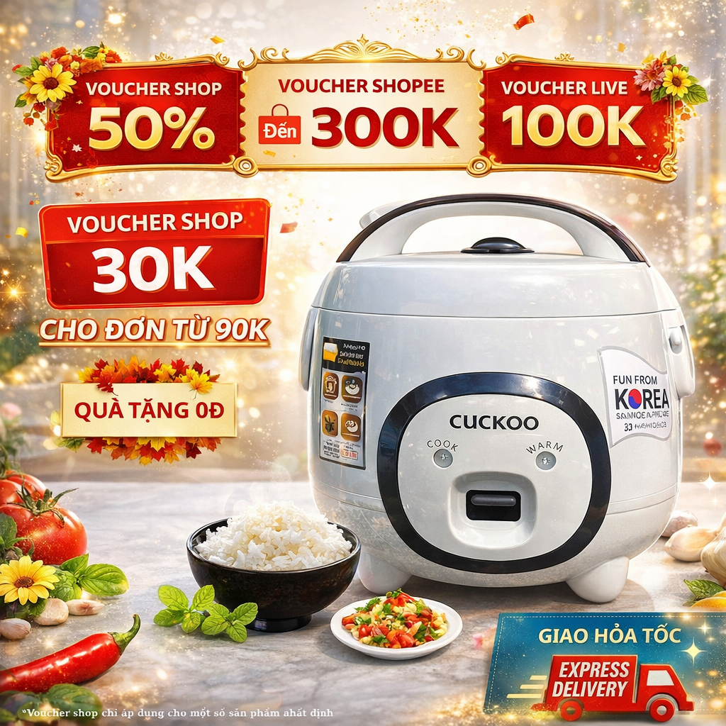 Nồi Cơm Điện Mini CUCKOO 1L 1L2 1L8 dáng lợn con BH 12 tháng