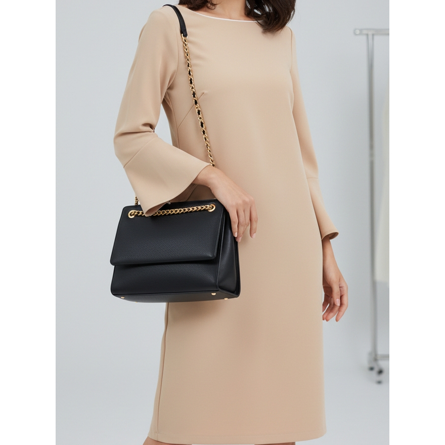 [CHẤT CLOTHING] Đầm suông dáng dài cổ thuyền tay lỡ ống loe DC678910SMLXL