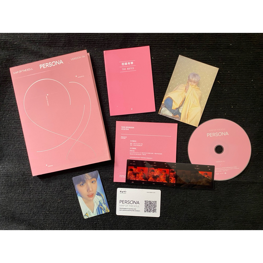 Bts mini Album Persona đầy đủ đồ như hình, bao gồm photocard Suga và CD đồ như hình