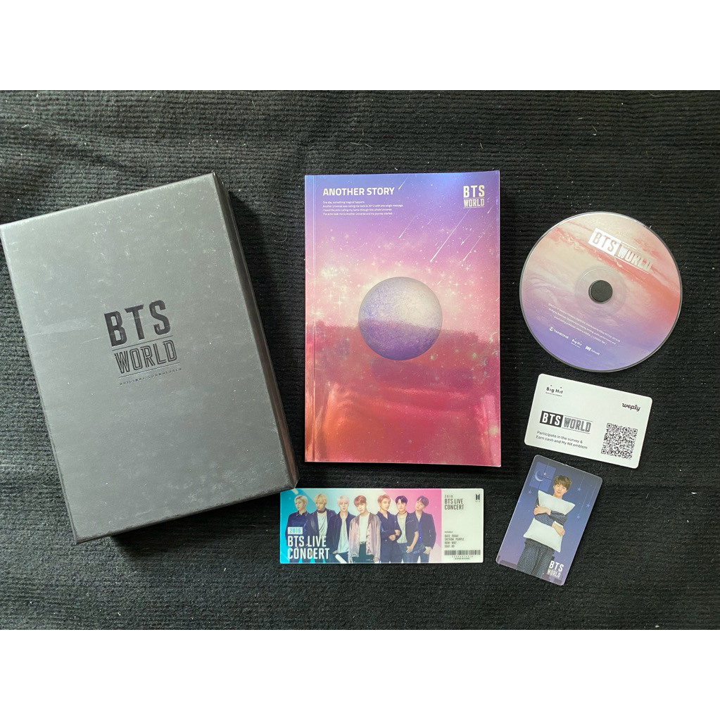 BTS Album Bts World Original Soundtrack đã khui seal, gồm cd photobook photocard Suga như hình.