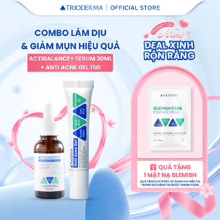 [Serum & Gel Mụn] Combo chăm sóc & giảm mụn hiệu quả Trioderma ActiBalance+ Serum 30ml & Anti Acne Gel 15g