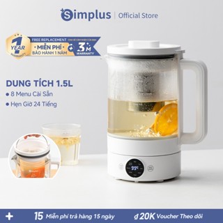 Simplus Bộ Ấm Điện Dung Tích 1.5L Màn Hình LCD 8 Chức Năng Cài Sẵn YSHU001- Bảo Hành 1 Năm 1 Đổi 1