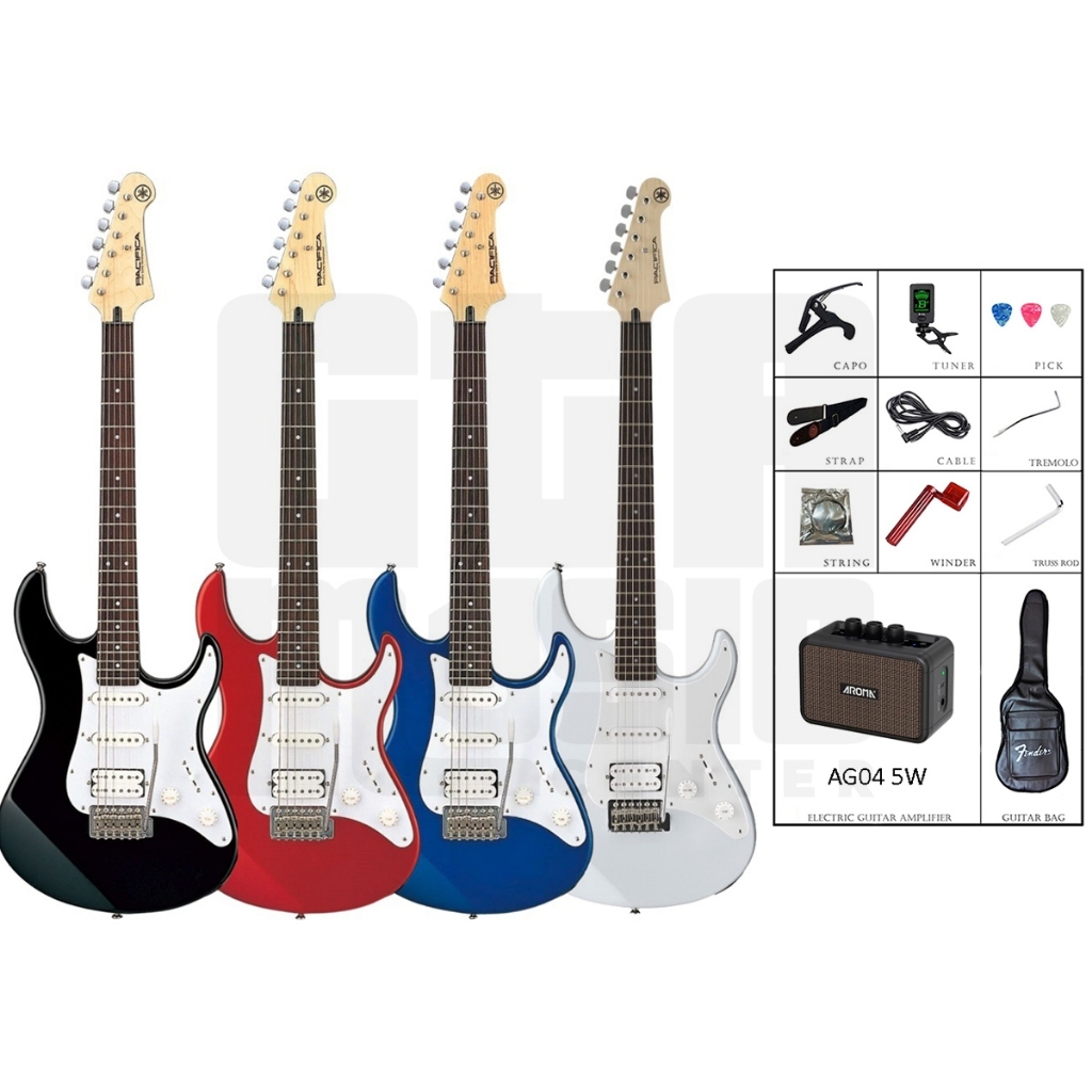 Combo Đàn Guitar Điện Yamaha PAC012 Stratocaster HSS Pacifica Series Aroma AG04