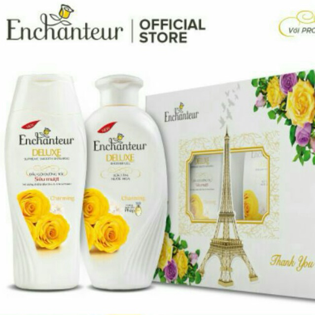 Hộp quà Gội Tắm Enchanteur 180g