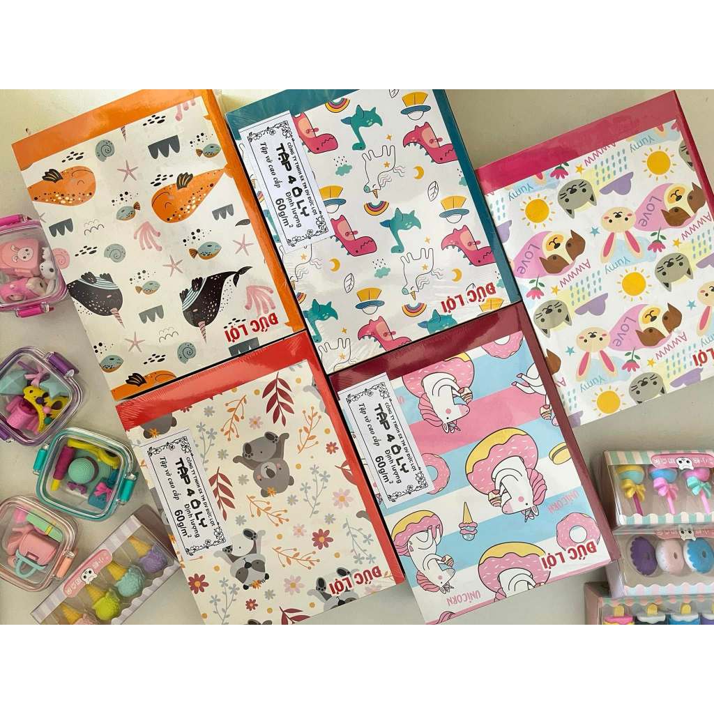 COMBO 10 CUỐN Vở học sinh 5 ô ly-4 ô ly tập kiểm tra GIÁ RẺ