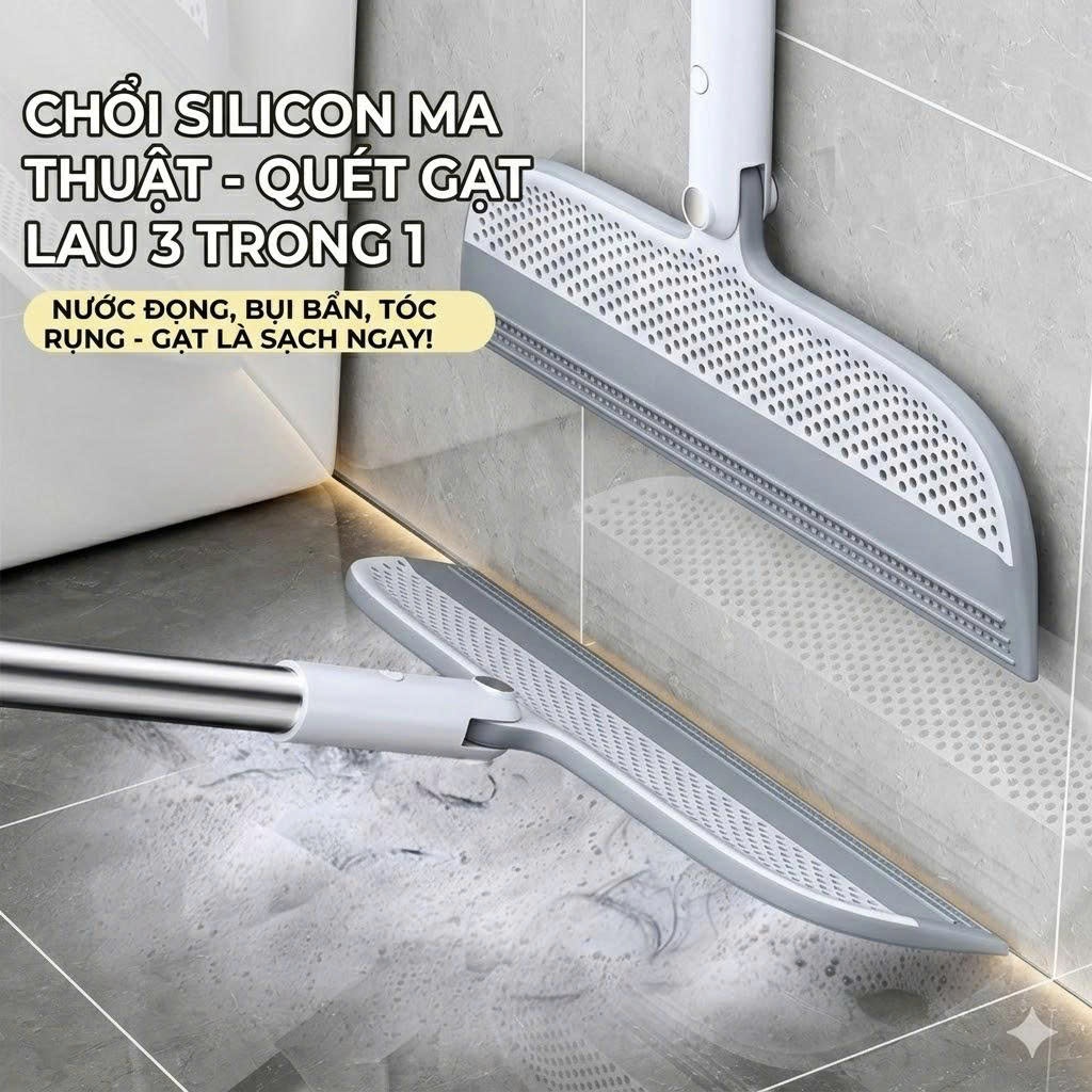 Cây gạt nước đa năng 3 trong 1 làm sạch hiệu quả, không bám lông tóc 105x30.5cm