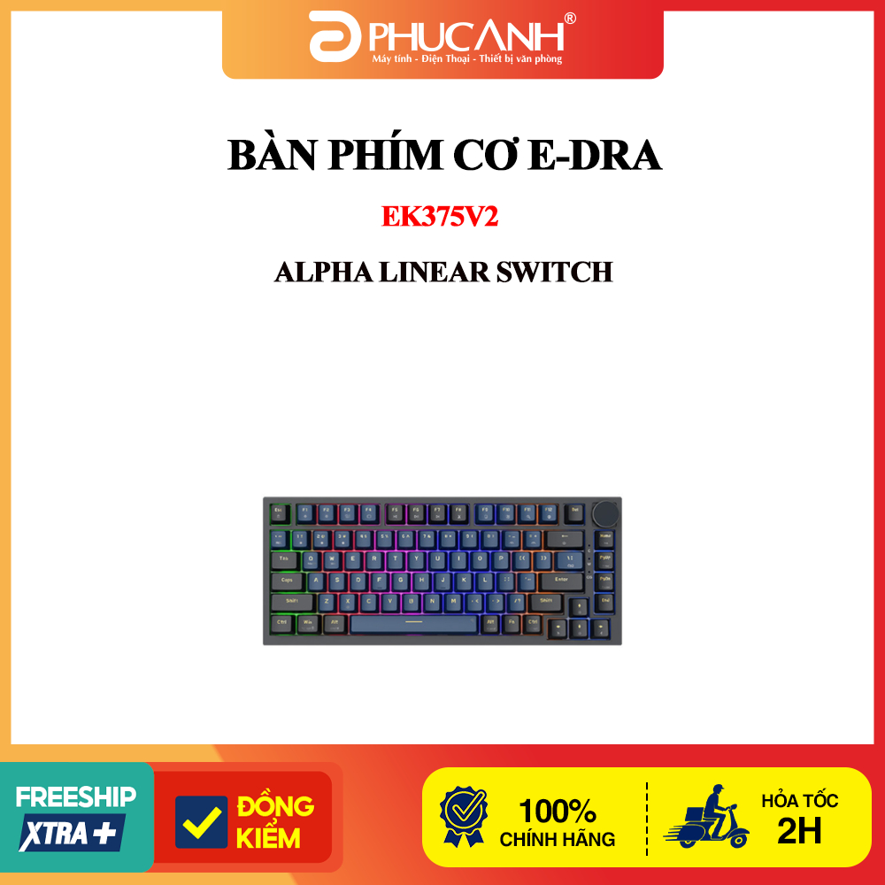 Bàn phím cơ E-Dra EK375v2 Alpha Linear Switch