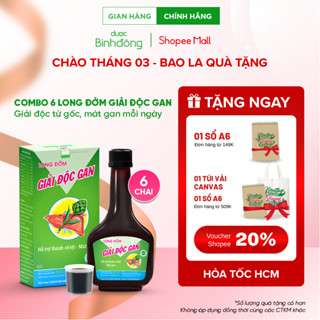 Combo 6 chai Long Đởm Giải Độc Gan Dược Bình Đông Chai 280ml - Thanh nhiệt, giải độc, mát gan