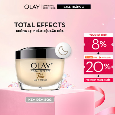 [Meta] Kem Dưỡng Ẩm OLAY TOTAL EFFECTS Ban Đêm Phục Hồi & Làm Chậm 7 Dấu Hiệu Lão Hóa 50g