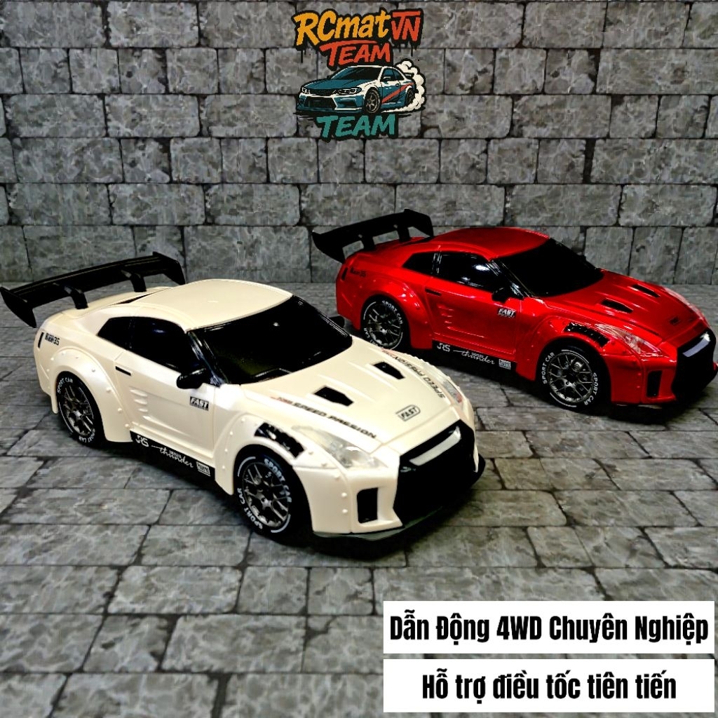 Xe điều khiển Mini Drift Japan GTR Grey Sport City 1:20 có điều tốc +25km/h xe ô tô điều khiền từ xa