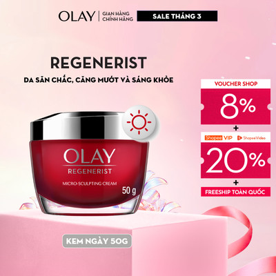 [Meta] Kem Dưỡng Ẩm OLAY REGENERIST Ban Ngày Căng Mướt, Sáng Khỏe & Phục Hồi Dấu Hiệu Lão Hóa 50g