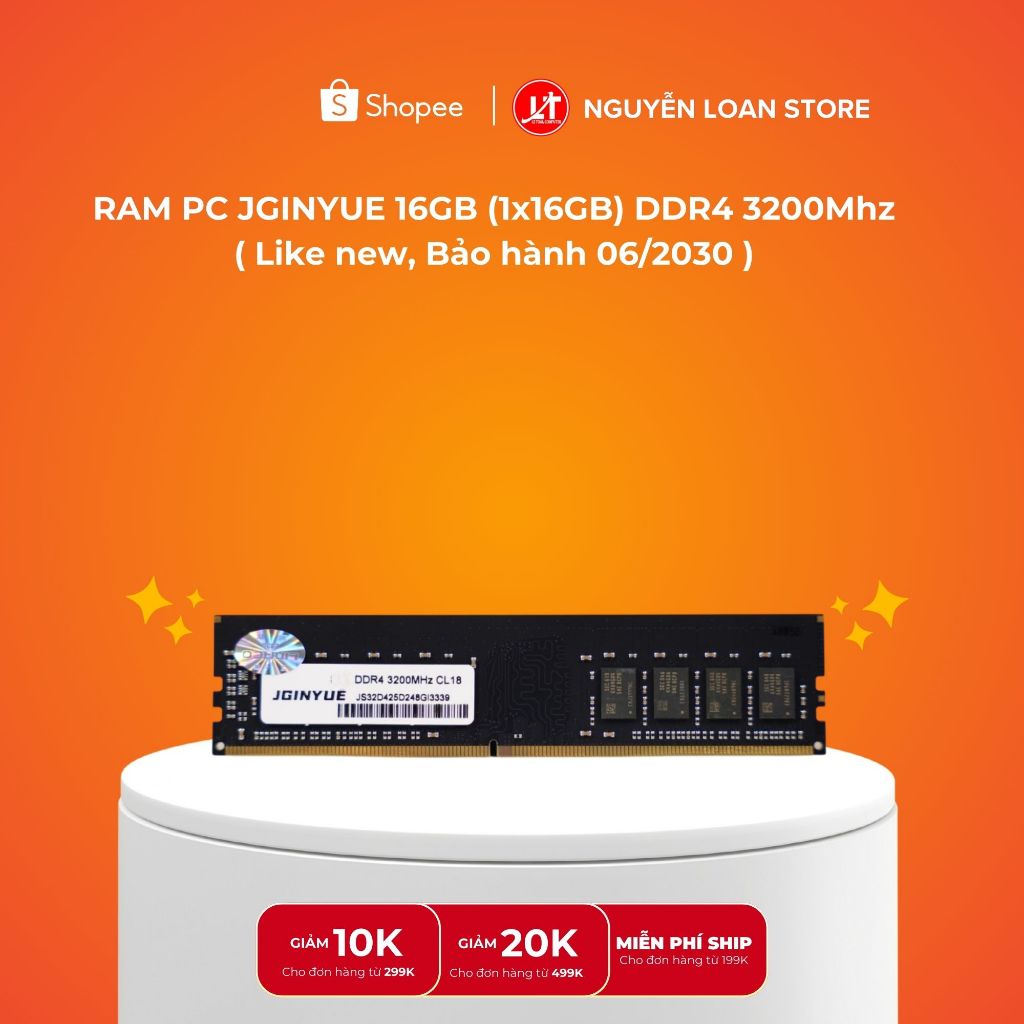 RAM PC JGINYUE 16GB (1x16GB) DDR4 3200Mhz ( Like new, Bảo hành 06/2030 )