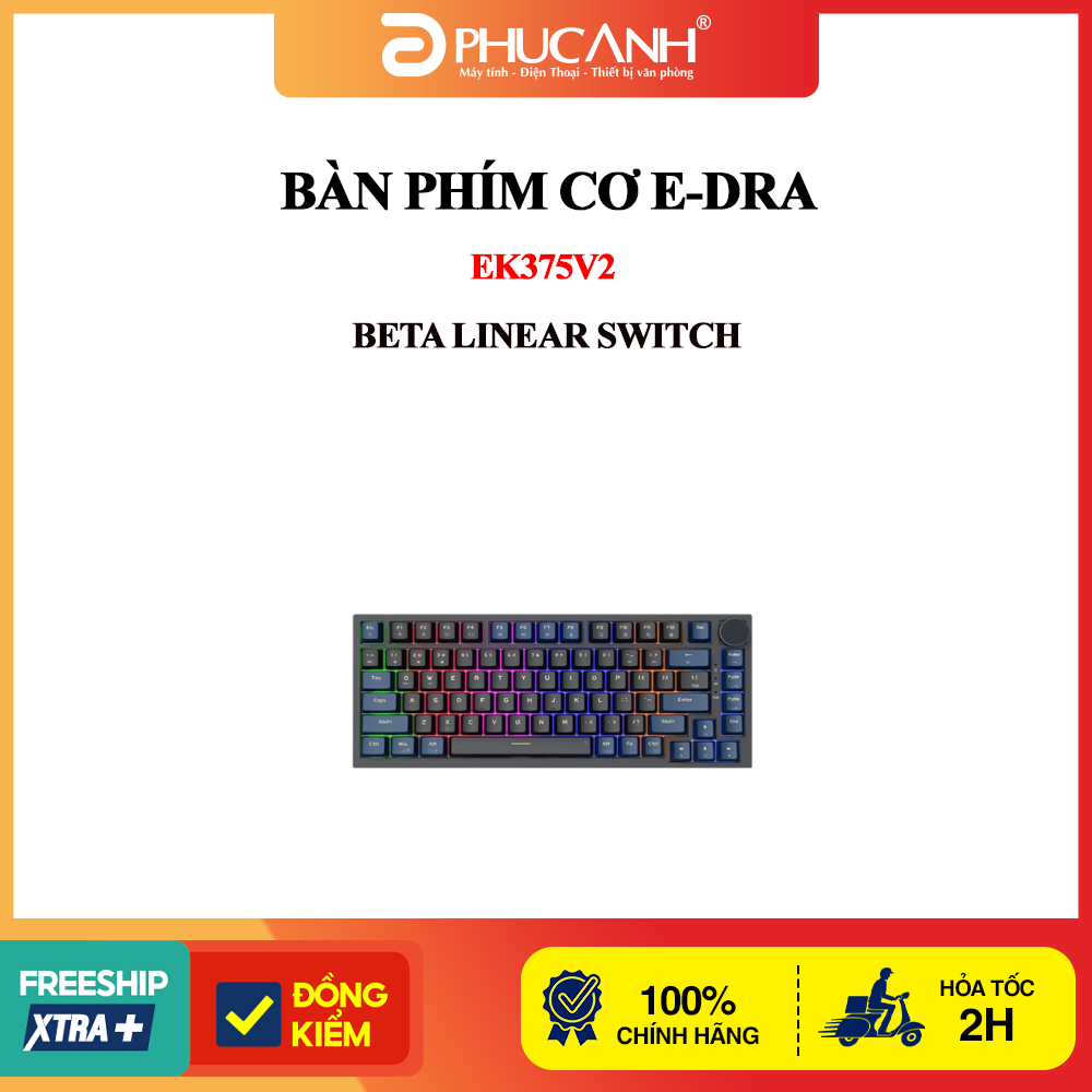 Bàn phím cơ E-Dra EK375v2 Beta Linear Switch