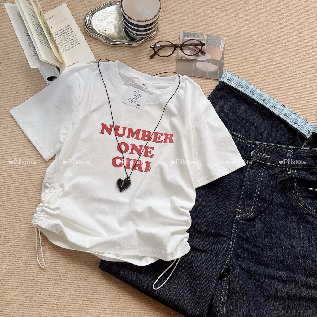 Áo Thun Croptop Number One Girl (sẵn)