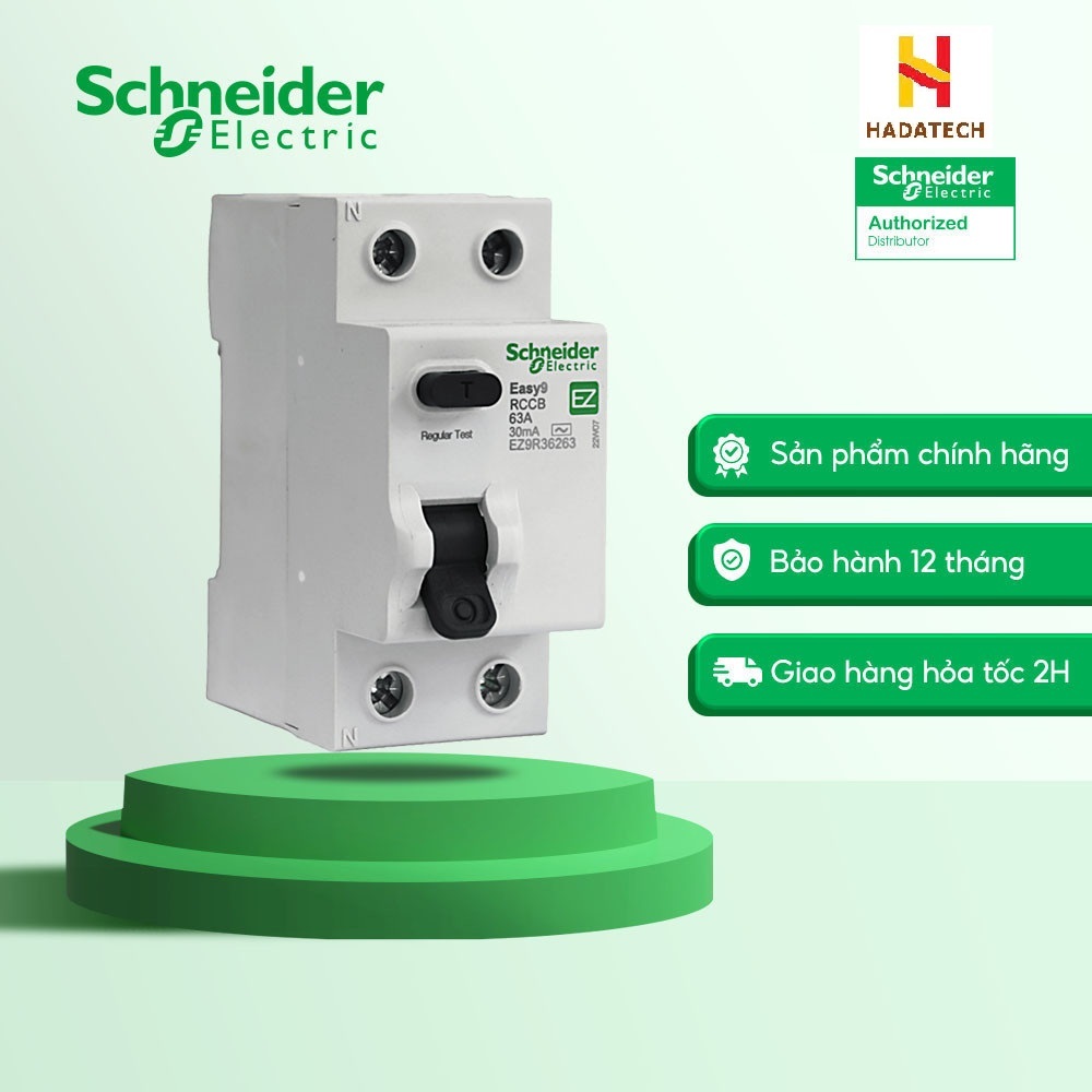 Schneider-RCCB 2P 63A 30mA dòng Easy9