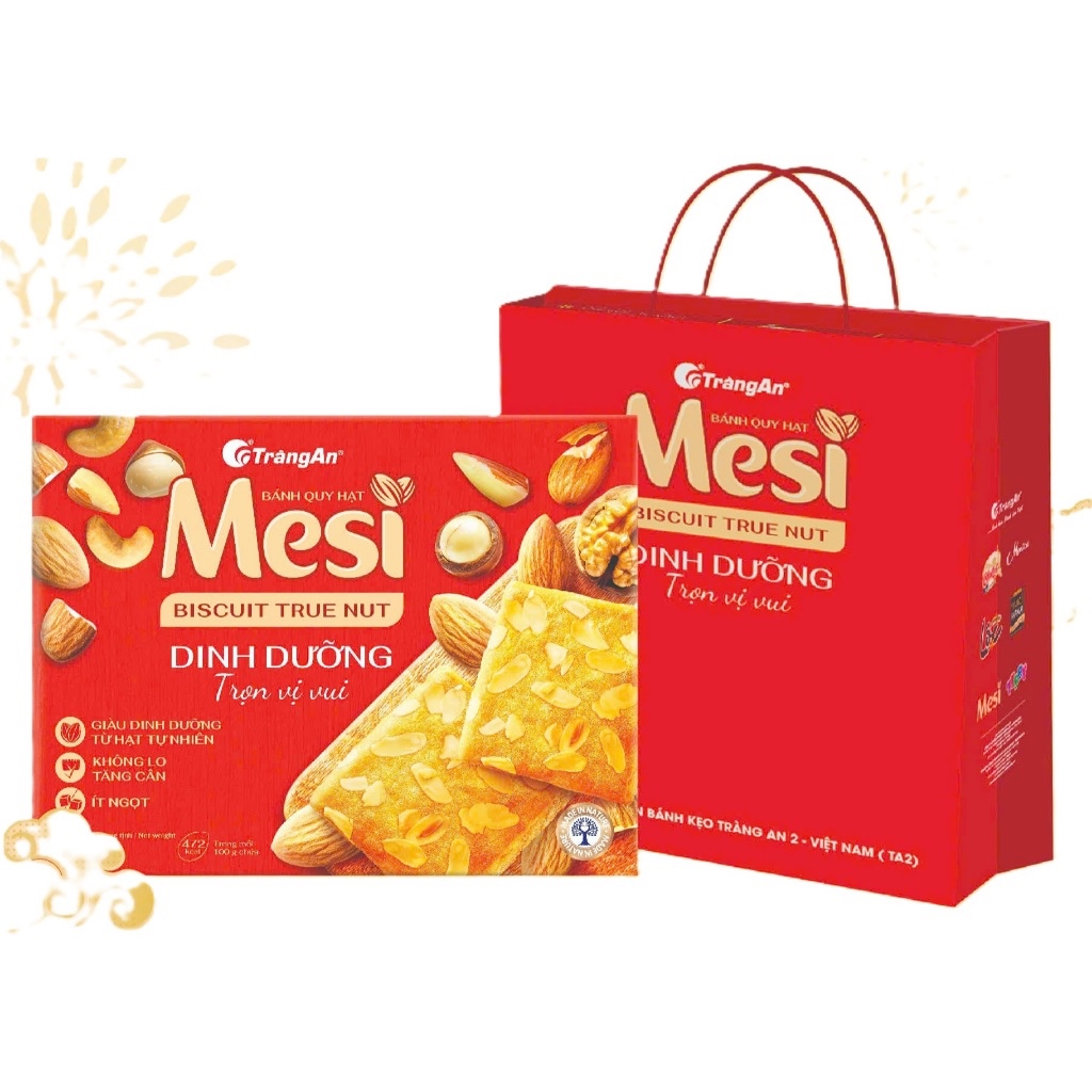 Bánh Messi Quy Hạt Dinh Dưỡng 320g – Giòn Thơm, Ngũ Cốc Bổ Dưỡng