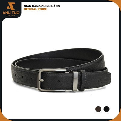Thắt lưng bản nhỏ 2.8cm, da bò Ý nhập khẩu MIKK3-02,khoá hợp kim xám chì sang trọng, kèm hộp đựng, Anh Tho Leather