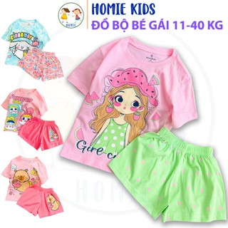 Set bộ cộc tay bé gái size đại 11-40 kg quần áo trẻ em thun cotton in hình công chúa pony melody đẹp sắc nét Homie Kids